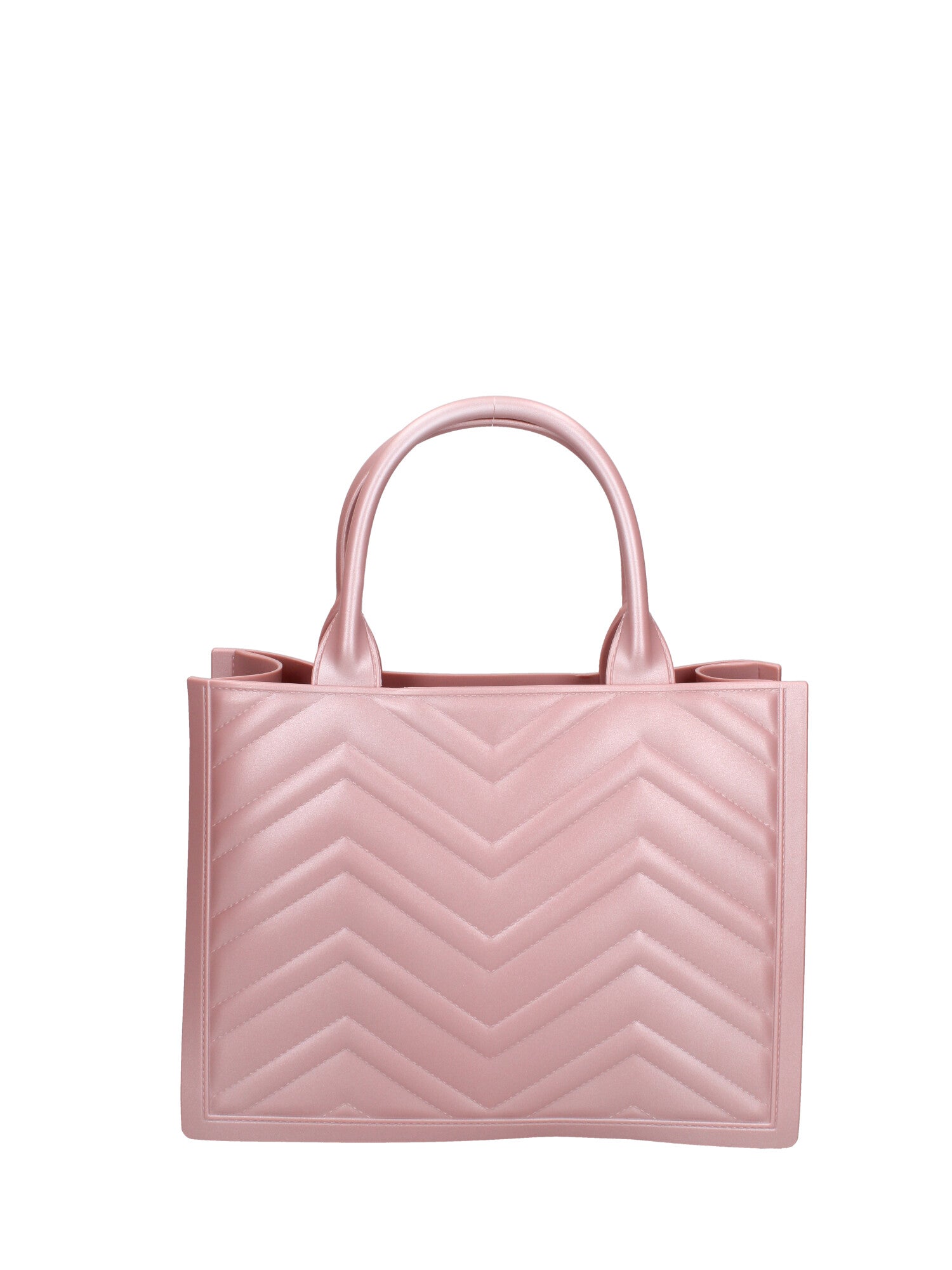 Borsa a mano da donna 100% gomma FLAT BUBY WAVE M -OLD ROSE-CDF Marc Ellis