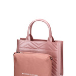 Borsa a mano da donna 100% gomma FLAT BUBY WAVE M -OLD ROSE-CDF Marc Ellis