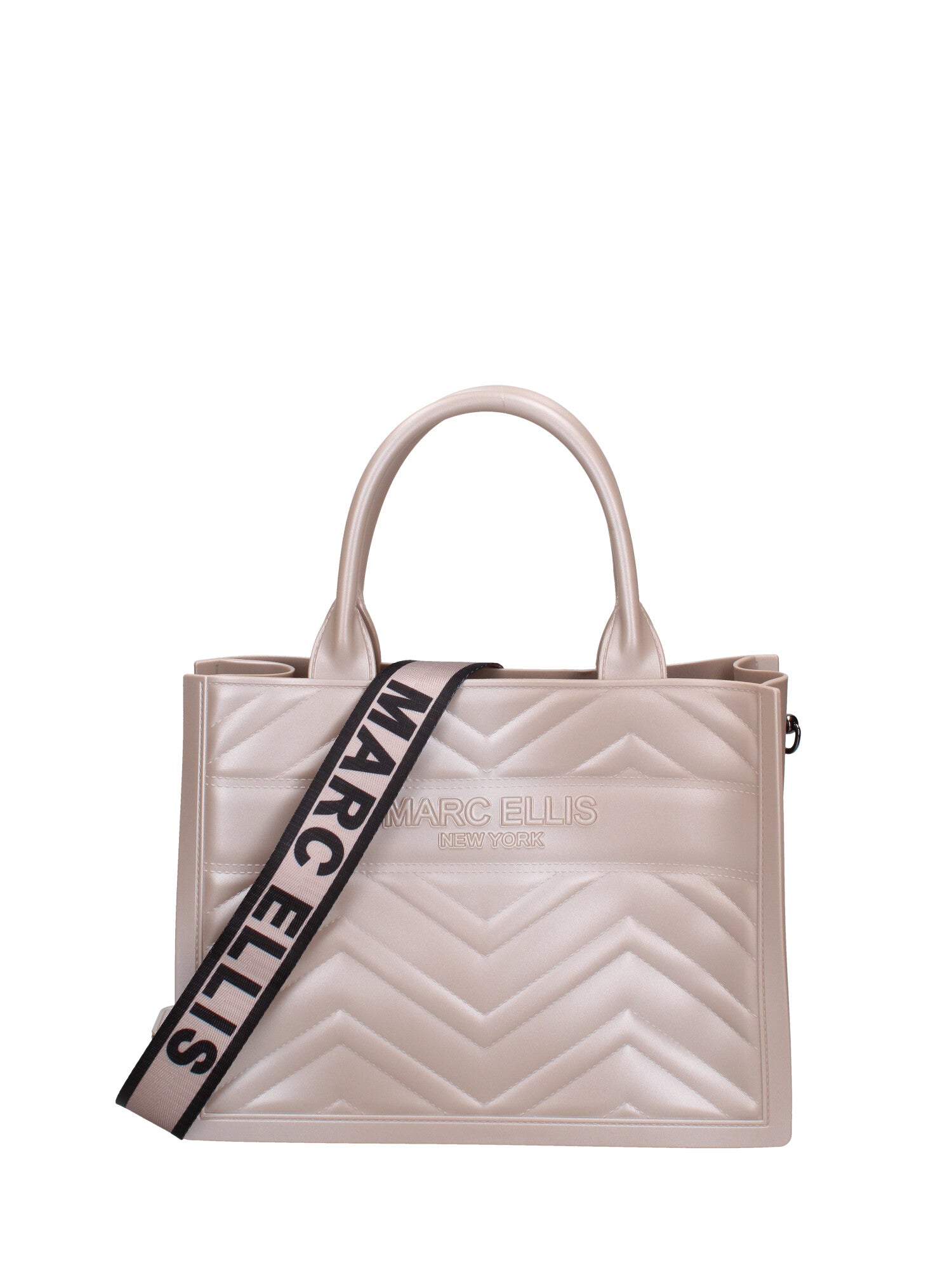 Borsa a mano da donna 100% gomma FLAT BUBY WAVE M -STONE-CDF Marc Ellis