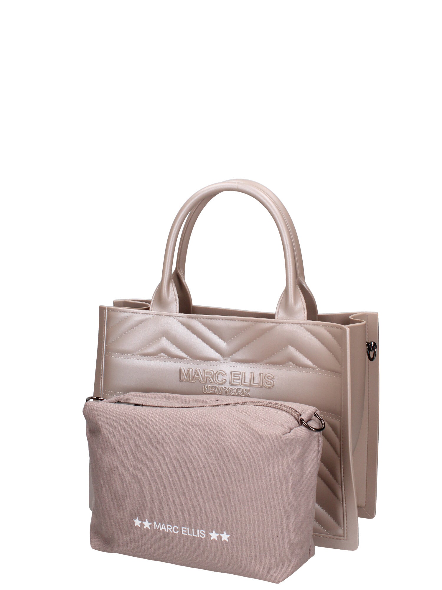 Borsa a mano da donna 100% gomma FLAT BUBY WAVE M -STONE-CDF Marc Ellis