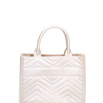 Borsa a mano da donna 100% gomma FLAT BUBY WAVE M -WHITECAP-LIGHT GOLD Marc Ellis