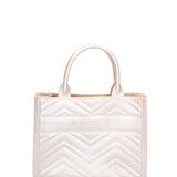Borsa a mano da donna 100% gomma FLAT BUBY WAVE M -WHITECAP-LIGHT GOLD Marc Ellis