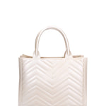 Borsa a mano da donna 100% gomma FLAT BUBY WAVE M -WHITECAP-LIGHT GOLD Marc Ellis