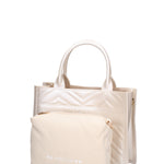 Borsa a mano da donna 100% gomma FLAT BUBY WAVE M -WHITECAP-LIGHT GOLD Marc Ellis