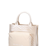 Borsa a mano da donna 100% gomma FLAT BUBY WAVE M -WHITECAP-LIGHT GOLD Marc Ellis