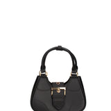 Borsa a mano da donna 100% gomma FLAT CIRCLE-BLACK-LIGHT GOLD Marc Ellis