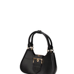 Borsa a mano da donna 100% gomma FLAT CIRCLE-BLACK-LIGHT GOLD Marc Ellis