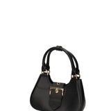 Borsa a mano da donna 100% gomma FLAT CIRCLE-BLACK-LIGHT GOLD Marc Ellis