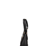 Borsa a mano da donna 100% gomma FLAT CIRCLE-BLACK-LIGHT GOLD Marc Ellis