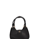 Borsa a mano da donna 100% gomma FLAT CIRCLE-BLACK-LIGHT GOLD Marc Ellis