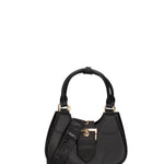 Borsa a mano da donna 100% gomma FLAT CIRCLE-BLACK-LIGHT GOLD Marc Ellis