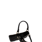 Borsa a mano da donna 100% gomma FLAT CIRCLE-BLACK-LIGHT GOLD Marc Ellis