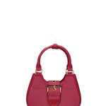 Borsa a mano da donna 100% gomma FLAT CIRCLE-CHERRY-GOLD Marc Ellis
