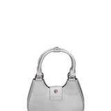 Borsa a mano da donna 100% gomma FLAT CIRCLE-GLACIER GRAY-SATIN CDF Marc Ellis