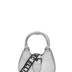 Borsa a mano da donna 100% gomma FLAT CIRCLE-GLACIER GRAY-SATIN CDF Marc Ellis