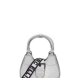 Borsa a mano da donna 100% gomma FLAT CIRCLE-GLACIER GRAY-SATIN CDF Marc Ellis