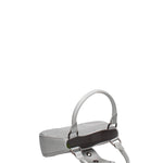 Borsa a mano da donna 100% gomma FLAT CIRCLE-GLACIER GRAY-SATIN CDF Marc Ellis