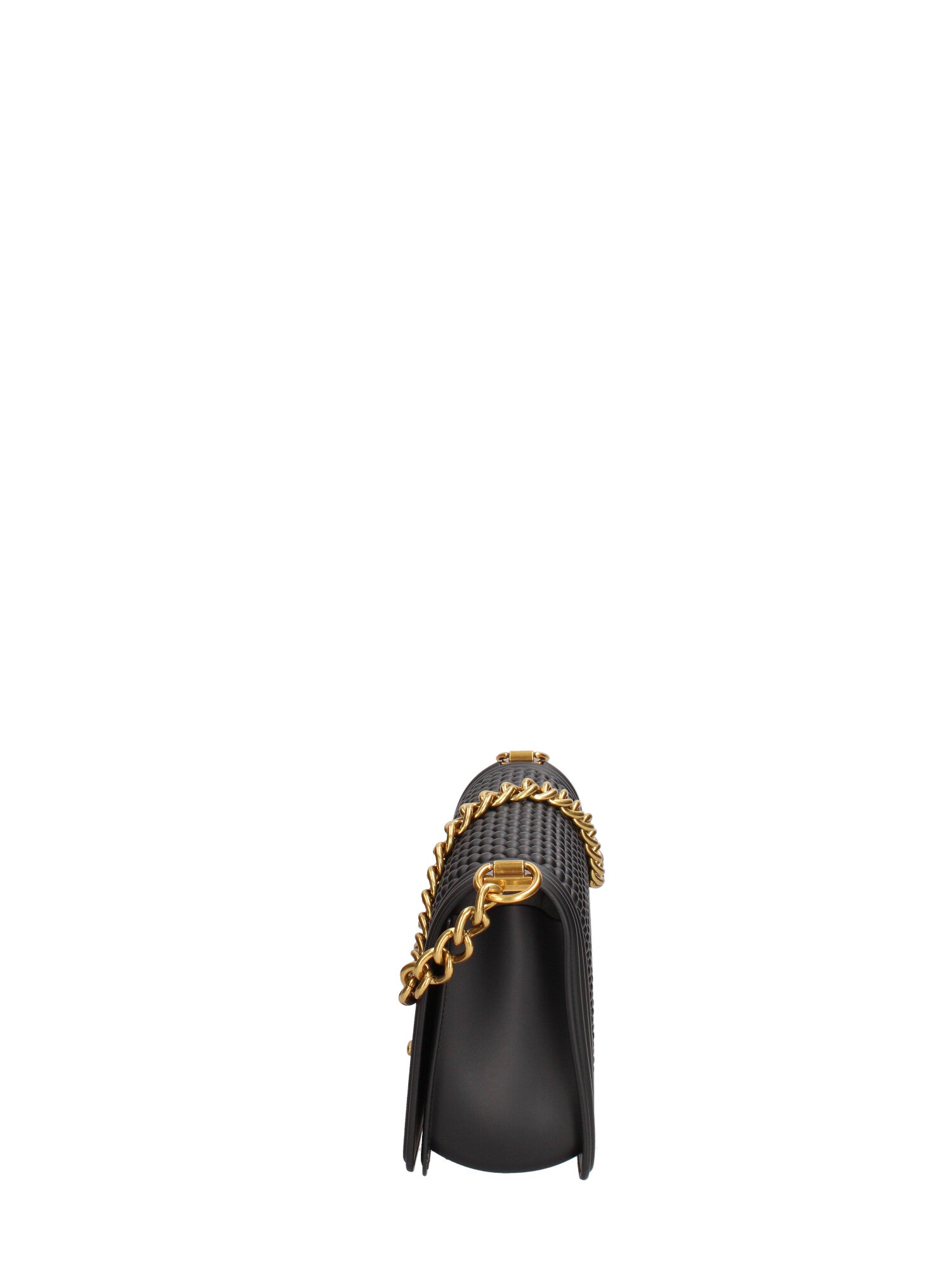 Borsa a mano da donna 100% gomma FLAT M BALL 24-BLACK-LIGHT OTTONE Marc Ellis