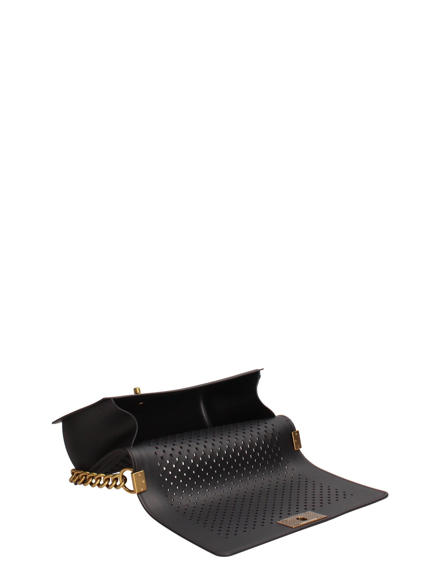 Borsa a mano da donna 100% gomma FLAT M BALL 24-BLACK-LIGHT OTTONE Marc Ellis