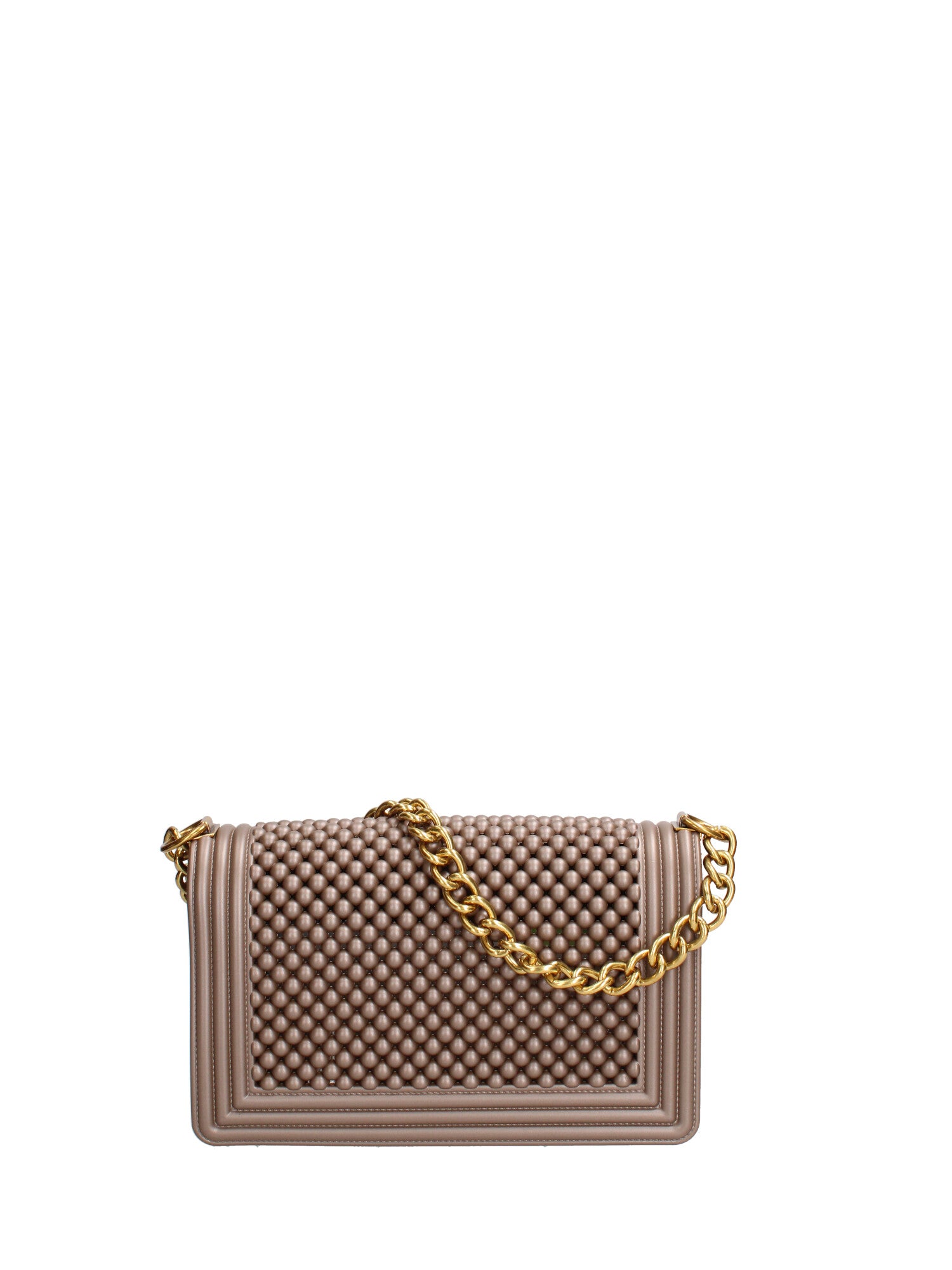 Borsa a mano da donna 100% gomma FLAT M BALL 24-BRONZE-LIGHT OTTONE Marc Ellis