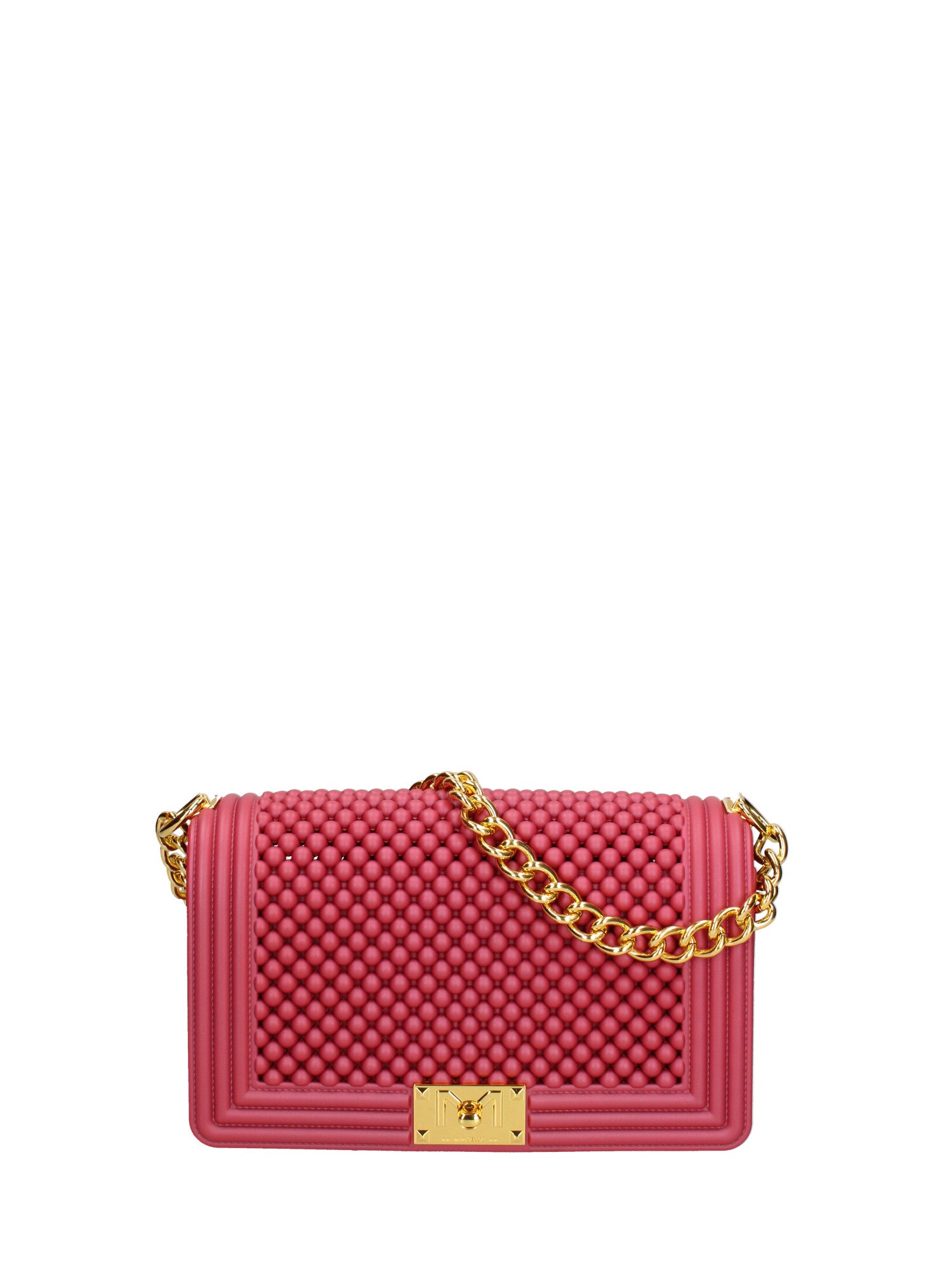 Borsa a mano da donna 100% gomma FLAT M BALL 24-CHERRY-GOLD Marc Ellis