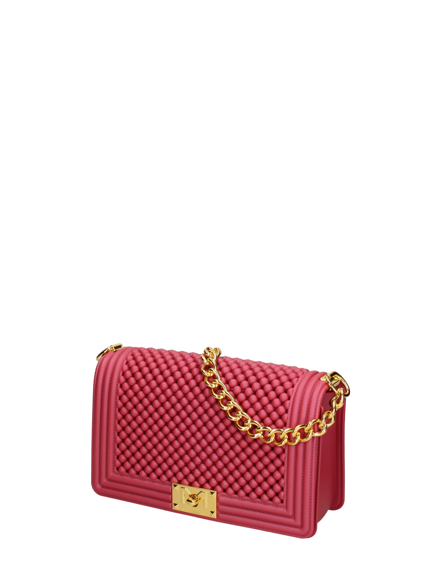 Borsa a mano da donna 100% gomma FLAT M BALL 24-CHERRY-GOLD Marc Ellis