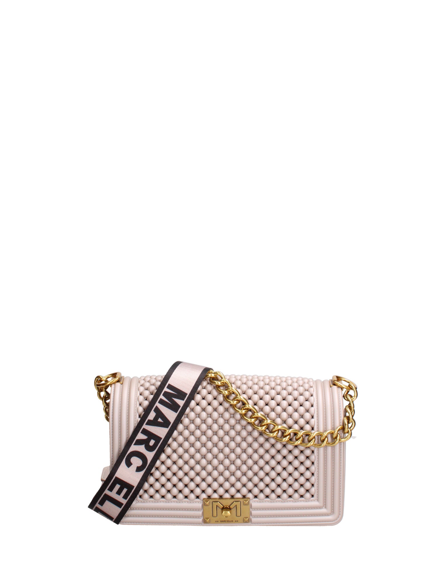 Borsa a mano da donna 100% gomma FLAT M BALL 24-STONE-LIGHT OTTONE Marc Ellis