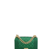Borsa a mano donna 100% gomma FLAT PENKA S-FOREST GREEN-GOLD Marc Ellis
