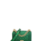 Borsa a mano donna 100% gomma FLAT PENKA S-FOREST GREEN-GOLD Marc Ellis