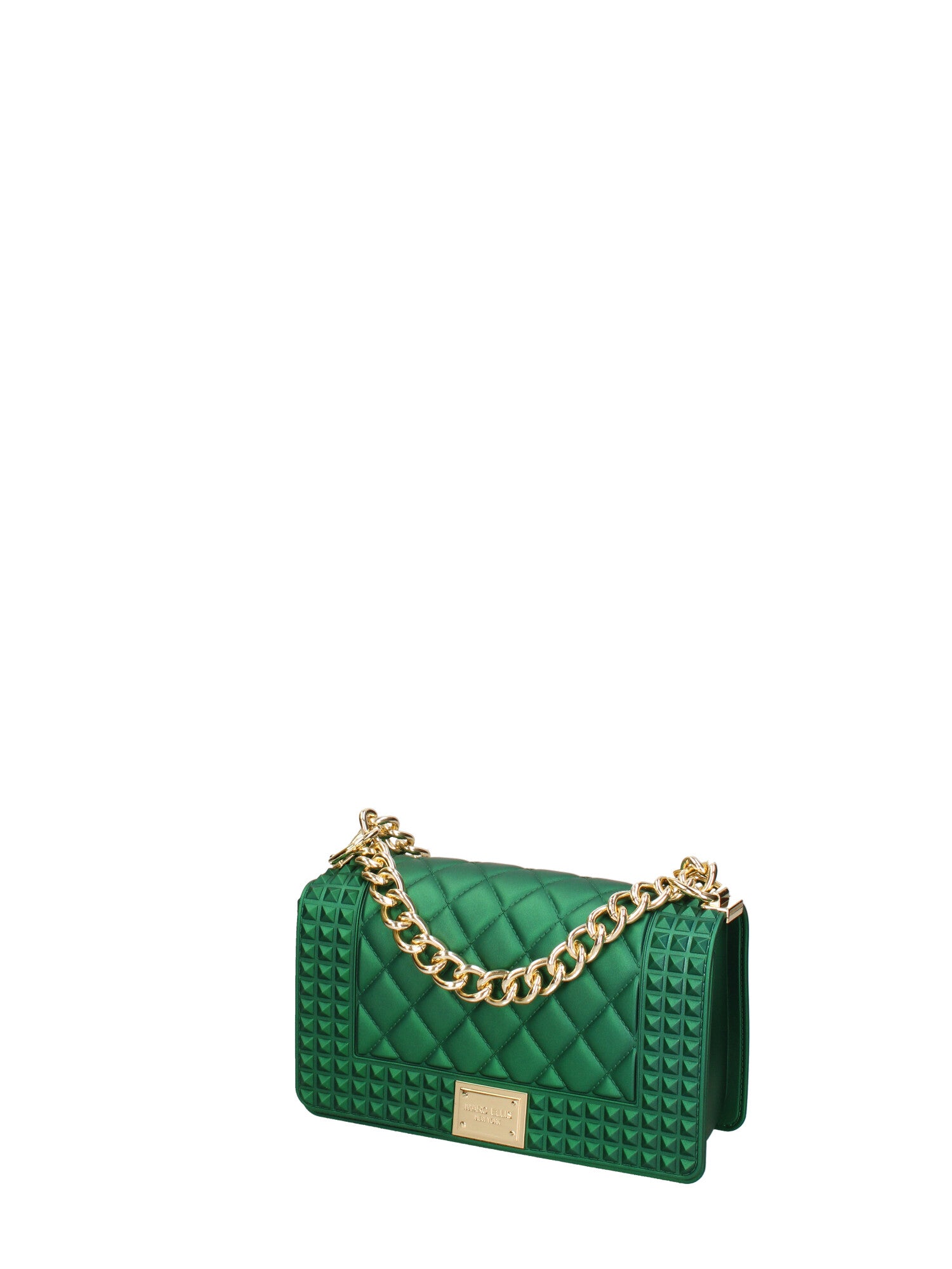 Borsa a mano donna 100% gomma FLAT PENKA S-FOREST GREEN-GOLD Marc Ellis