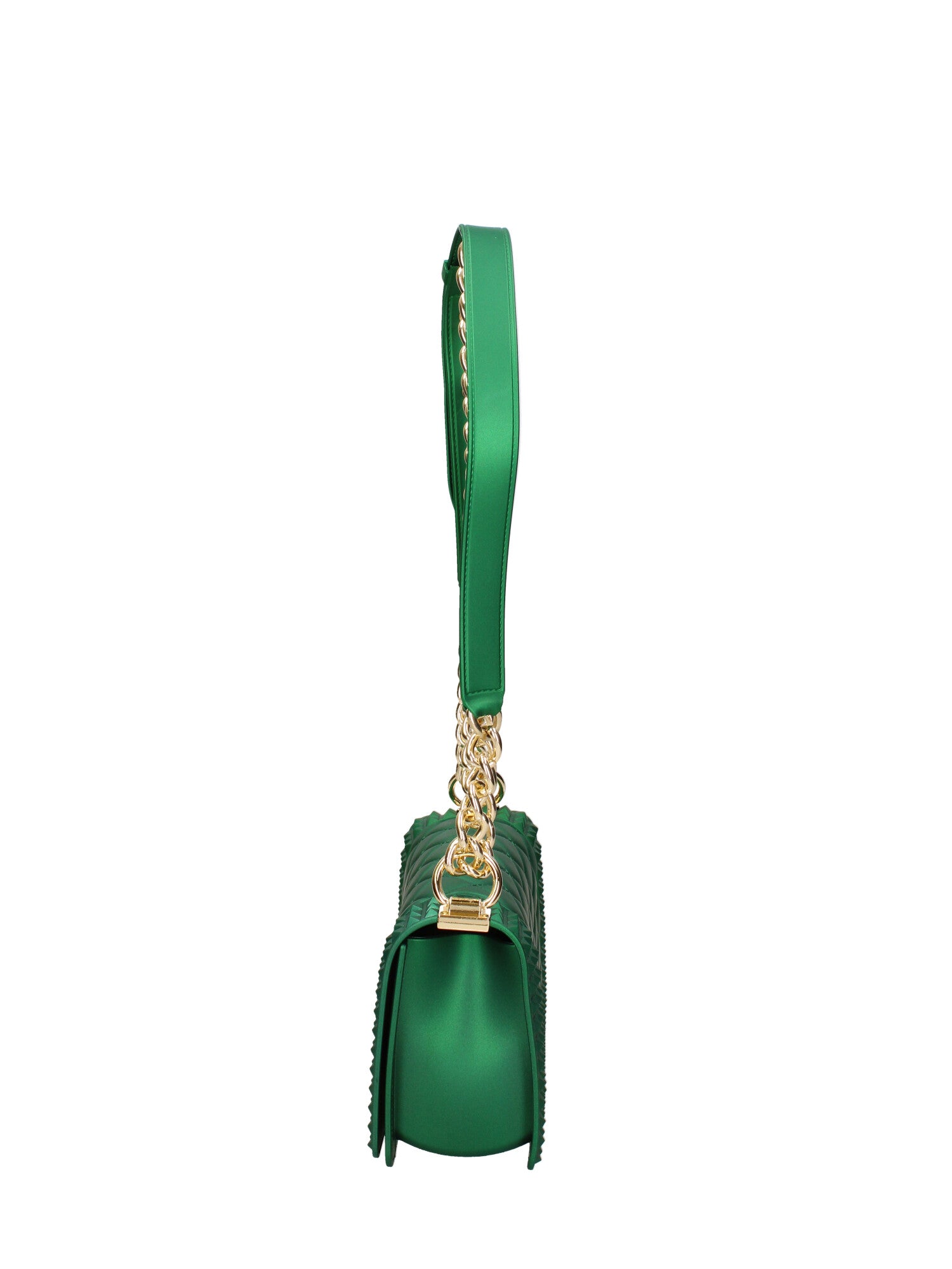 Borsa a mano donna 100% gomma FLAT PENKA S-FOREST GREEN-GOLD Marc Ellis