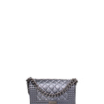 Borsa a mano donna 100% gomma FLAT PENKA S-GUN METAL-SATIN CDF Marc Ellis