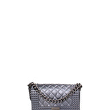 Borsa a mano donna 100% gomma FLAT PENKA S-GUN METAL-SATIN CDF Marc Ellis