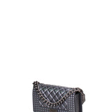 Borsa a mano donna 100% gomma FLAT PENKA S-GUN METAL-SATIN CDF Marc Ellis