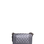Borsa a mano donna 100% gomma FLAT PENKA S-GUN METAL-SATIN CDF Marc Ellis