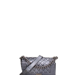 Borsa a mano donna 100% gomma FLAT PENKA S-GUN METAL-SATIN CDF Marc Ellis