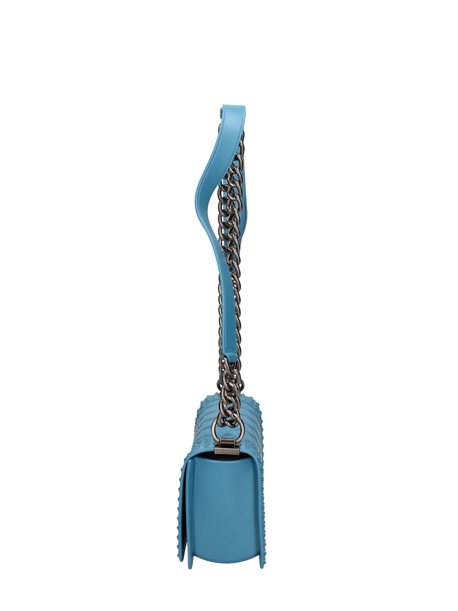 Borsa a mano donna 100% gomma FLAT PENKA S-SUGAR BLUE-BRUSH CDF Marc Ellis