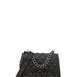 Borsa a mano da donna 100% gomma FLAT RHOMBUS M 24-BLACK-SATIN CDF Marc Ellis