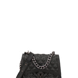 Borsa a mano da donna 100% gomma FLAT RHOMBUS M 24-BLACK-SATIN CDF Marc Ellis