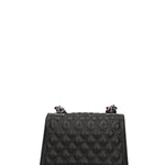 Borsa a mano da donna 100% gomma FLAT RHOMBUS M 24-BLACK-SATIN CDF Marc Ellis