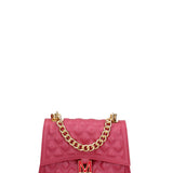 Borsa a mano da donna 100% gomma FLAT RHOMBUS M 24-CHERRY-GOLD Marc Ellis