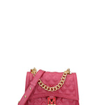 Borsa a mano da donna 100% gomma FLAT RHOMBUS M 24-CHERRY-GOLD Marc Ellis