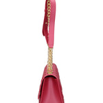 Borsa a mano da donna 100% gomma FLAT RHOMBUS M 24-CHERRY-GOLD Marc Ellis