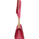 Borsa a mano da donna 100% gomma FLAT RHOMBUS M 24-CHERRY-GOLD Marc Ellis
