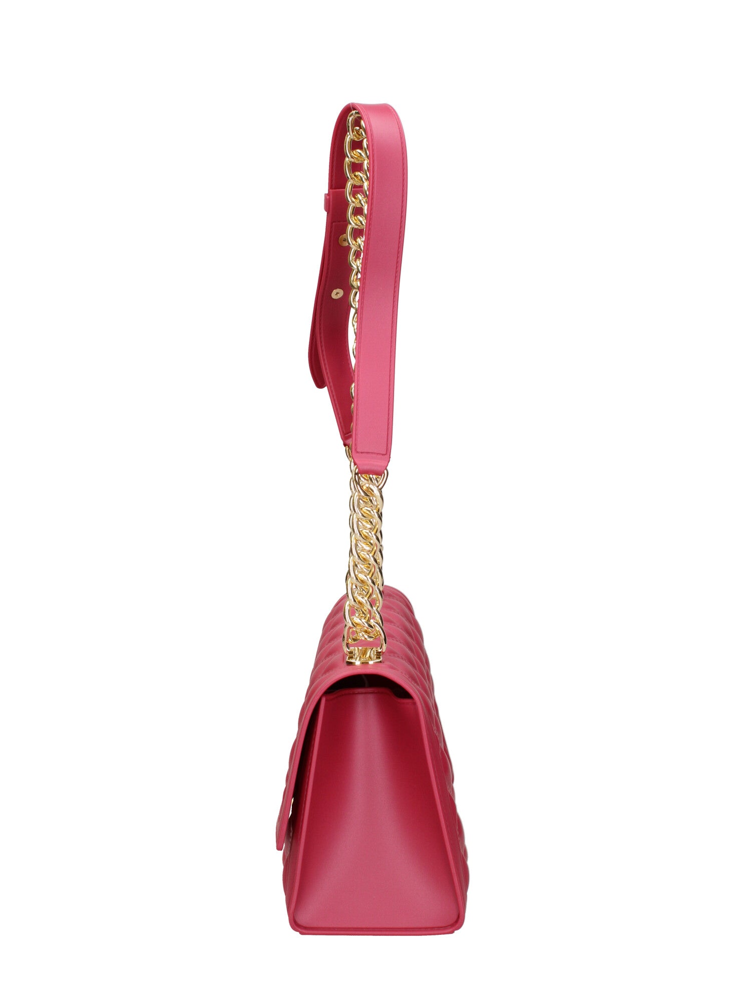 Borsa a mano da donna 100% gomma FLAT RHOMBUS M 24-CHERRY-GOLD Marc Ellis