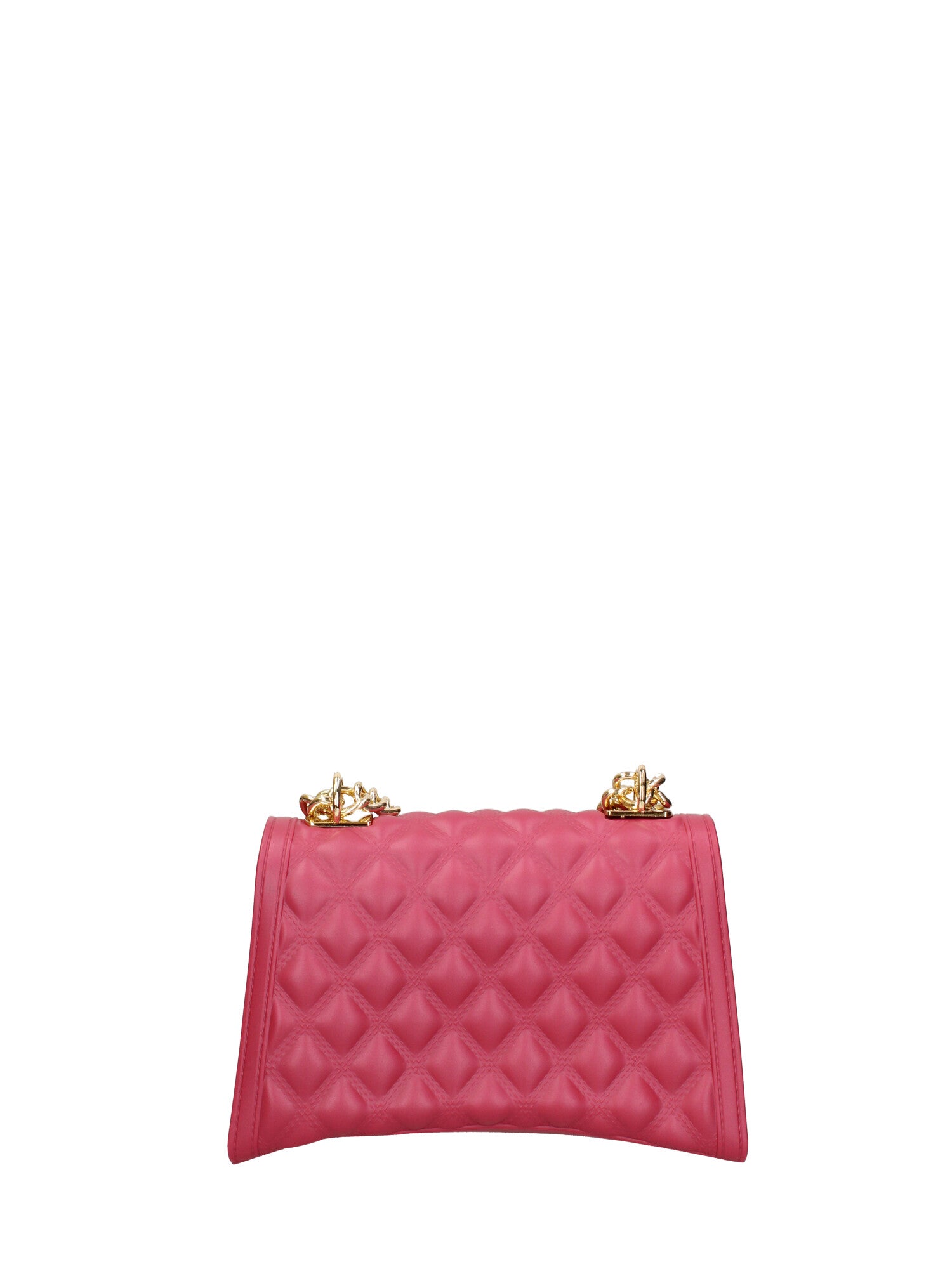 Borsa a mano da donna 100% gomma FLAT RHOMBUS M 24-CHERRY-GOLD Marc Ellis