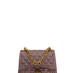 Borsa a mano da donna 100% gomma FLAT RHOMBUS M 24-CHOCOLATE-LIGHT OTTONE Marc Ellis