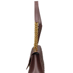 Borsa a mano da donna 100% gomma FLAT RHOMBUS M 24-CHOCOLATE-LIGHT OTTONE Marc Ellis