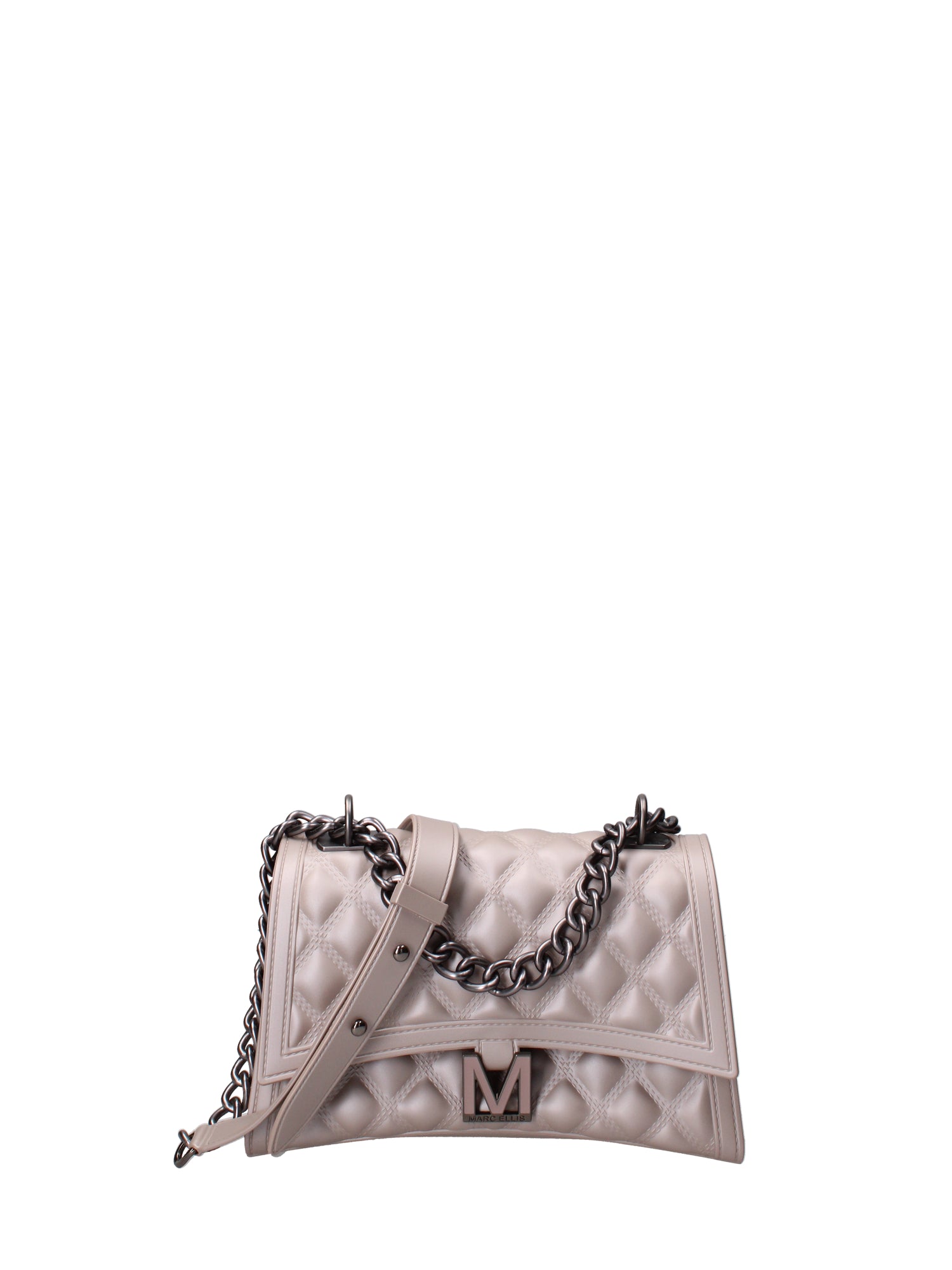 Borsa a mano da donna 100% gomma FLAT RHOMBUS M 24-STONE-SATIN CDF Marc Ellis