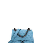 Borsa a mano da donna 100% gomma FLAT RHOMBUS M 24-SUGAR BLUE-SATIN CDF Marc Ellis